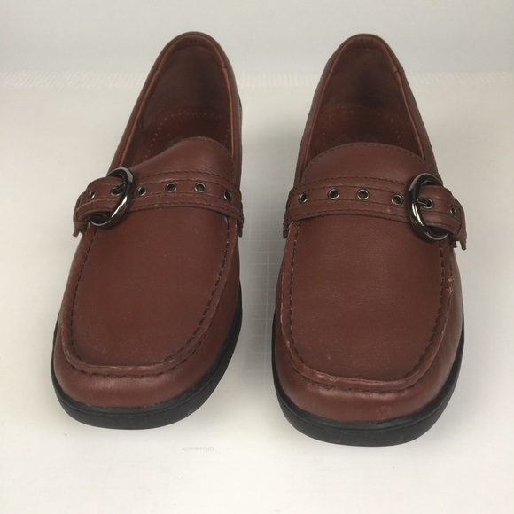 Gravity Defyer cordovan leather loafers w/buckle - Picture 3 of 9